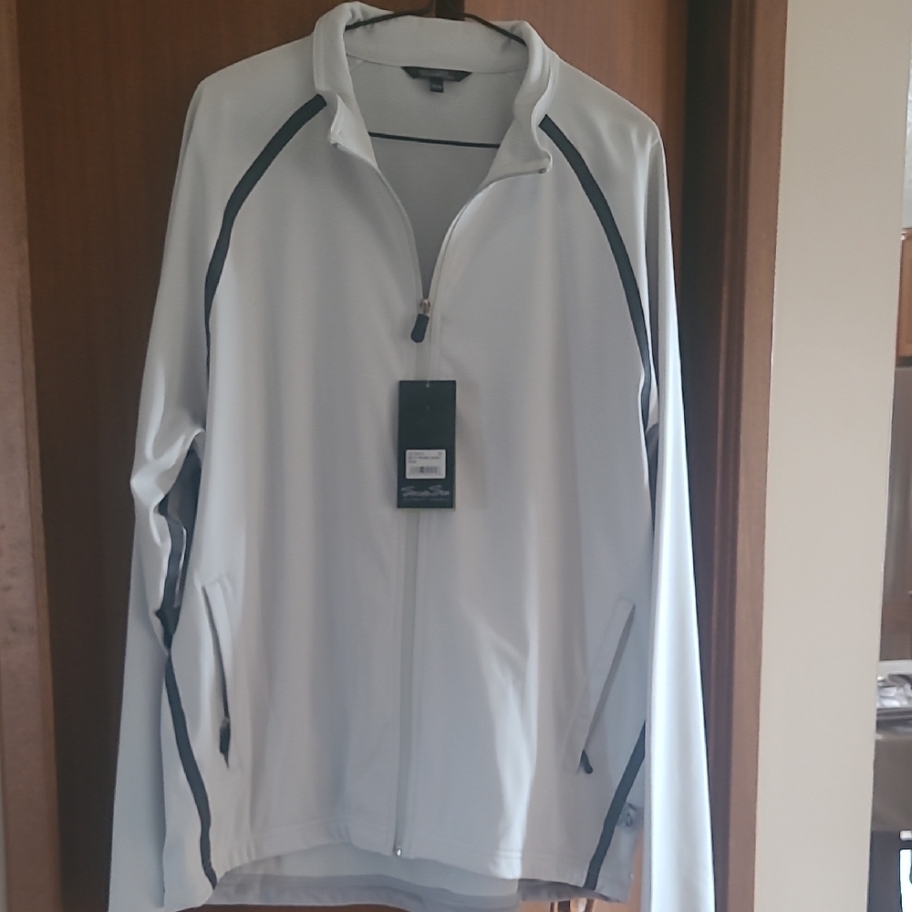 Men's White Jacket with Black Accents